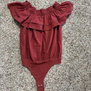 Express Off Shoulder Thong Bodysuit - Women's Size XS - Preowned - 2158